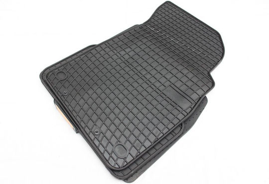 Refref Set of Front and Rear Mats 4pcs Tray Type for Audi Q7 2015+ Black