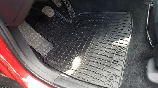 Refref Set of Front and Rear Mats 4pcs Tray Type for Honda Civic 2006-2012 Black