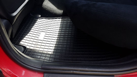 Refref Set of Front and Rear Mats 4pcs Tray Type for Honda Civic 2006-2012 Black