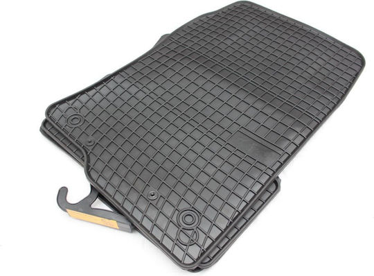 Refref Set of Front and Rear Mats 4pcs Tray Type for Honda Accord 2008+ Black