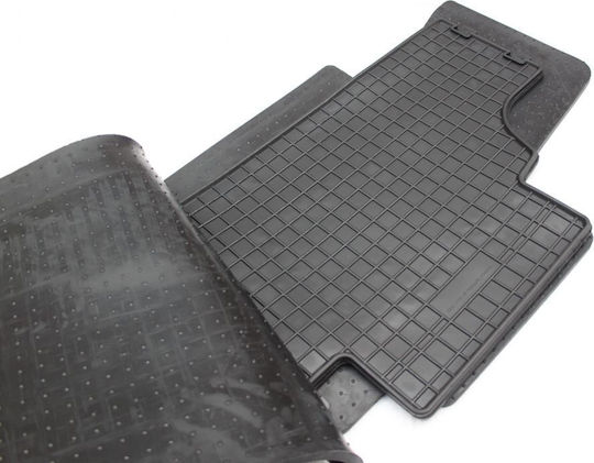 Refref Set of Front and Rear Mats 4pcs Tray Type for Kia Soul 2014+ Black