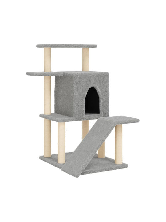 vidaXL Cat Scratching Post Cat Trees Gray 74x61x97cm.