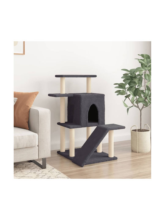 vidaXL Scratching Post Cat Trees Gray 4 levels 74x61x97cm