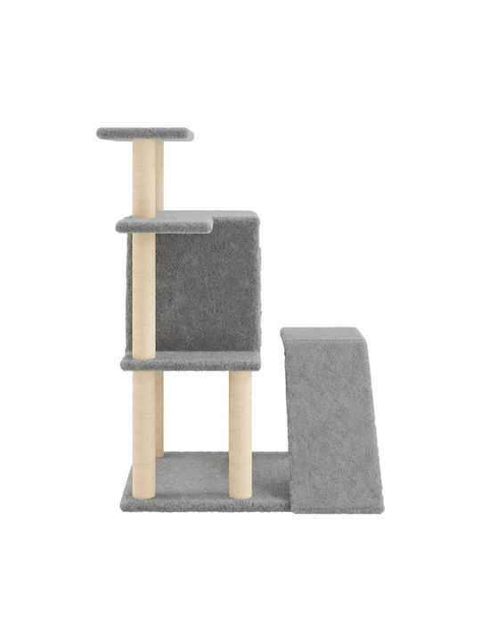 vidaXL Kratzbaum Katzenbäume Gray 4 Ebenen 74x61x97cm