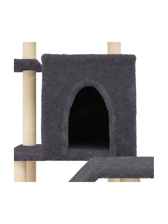 vidaXL Scratching Post Cat Trees Gray 4 levels 74x61x97cm