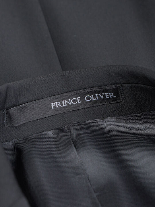 Prince Oliver Modern Fit Costum Bărbați Μαύρο