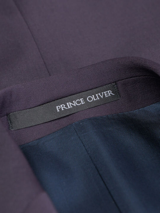 Prince Oliver Modern Fit Herrenanzug Μπορντώ