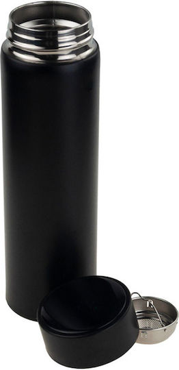 TnS Μπουκάλι Θερμός Ανοξείδωτο 500ml Μαύρο