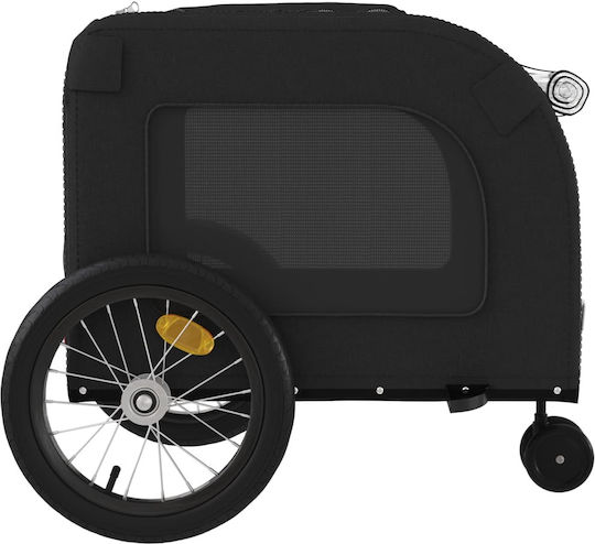 vidaXL Τρέιλερ Ποδηλάτου για Μεταφορά Σκύλου έως 45kg Μαύρο Μ121xΠ65xΥ63εκ.