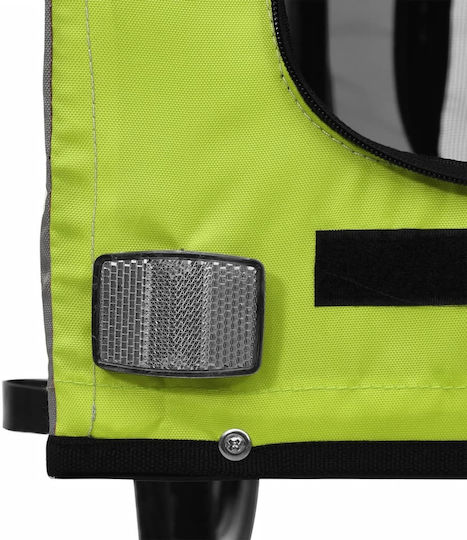vidaXL Dog Carrying Green Bicycle Trailer for 45kg Pets L134xW72xH68cm