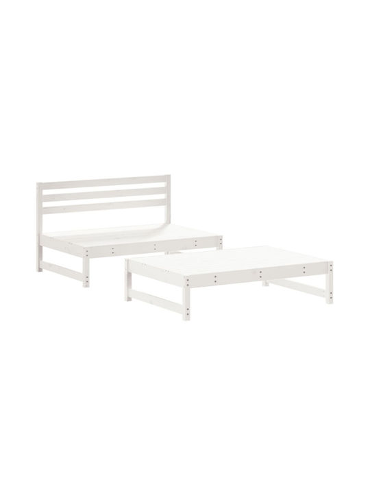 Garten- und Outdoor-Möbelsets Wohnzimmer Typsatz 2 Stück Weiß