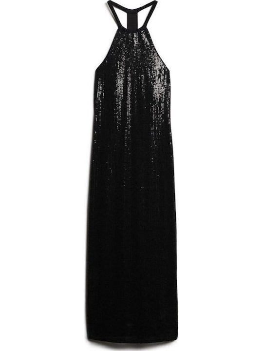 Sommer Midi Abendkleid Schwarz