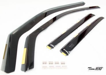 Set of Windbreakers Front and Rear Car Dark Fime for Kia Stonic 4pcs