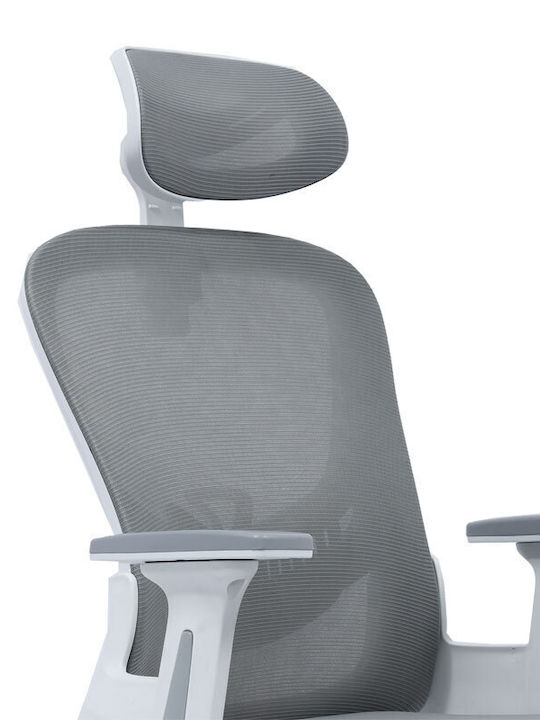 Pakketo Ignatius Executive Chair With Adjustable Arms Light Grey