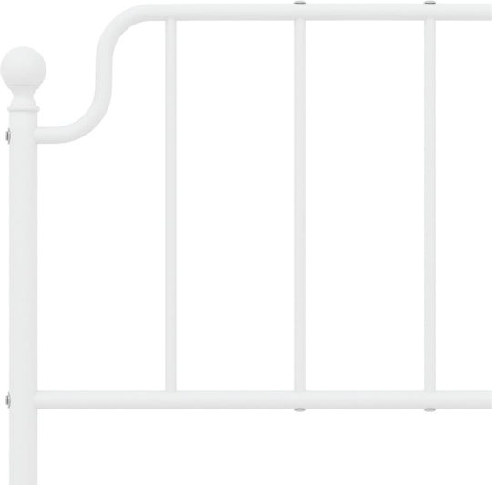 Doppelbett Weiß mit Lattenrost für Matratze 150x200cm