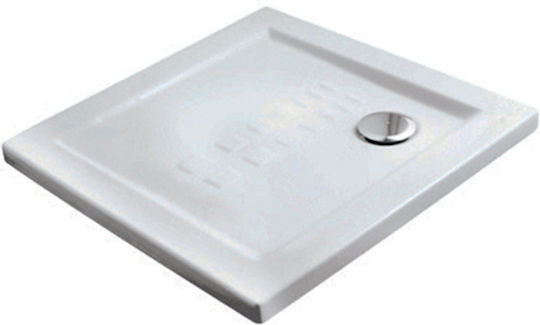 Olympia Quadratisch Porzellan Dusche x80cm