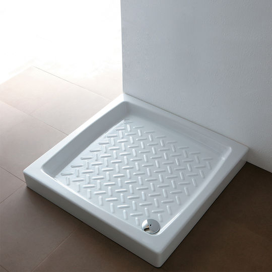 Olympia Pătrată Duș ceramic 90x90cm Albă