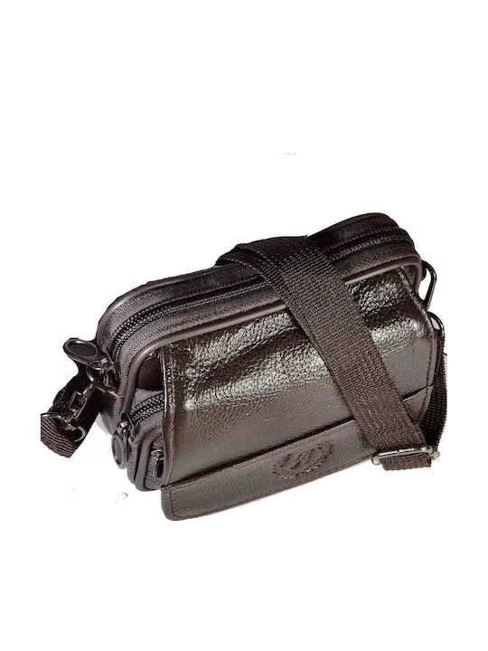 Piele Geantă pentru bărbați De umăr / tip crossbody Maro