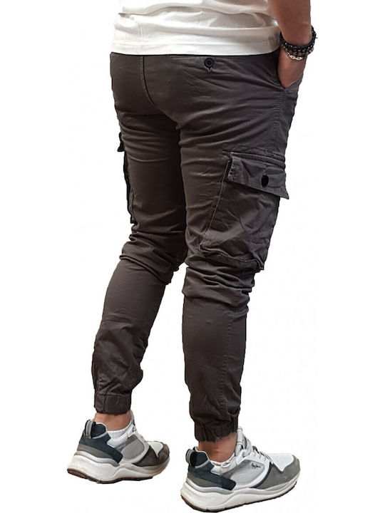 Trousers in Slim Fit Dark Grey