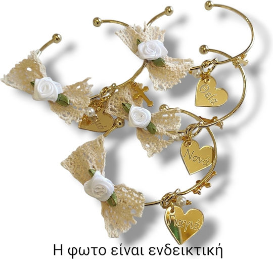 The Art of Beading Christening Charm Handcuff Metal White 1 Pieces MARTYRIKA61G