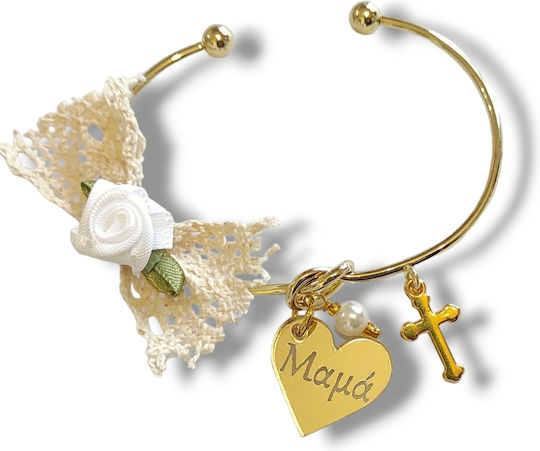 The Art of Beading Christening Charm Handcuff Metal White 1 Pieces MARTYRIKA61G
