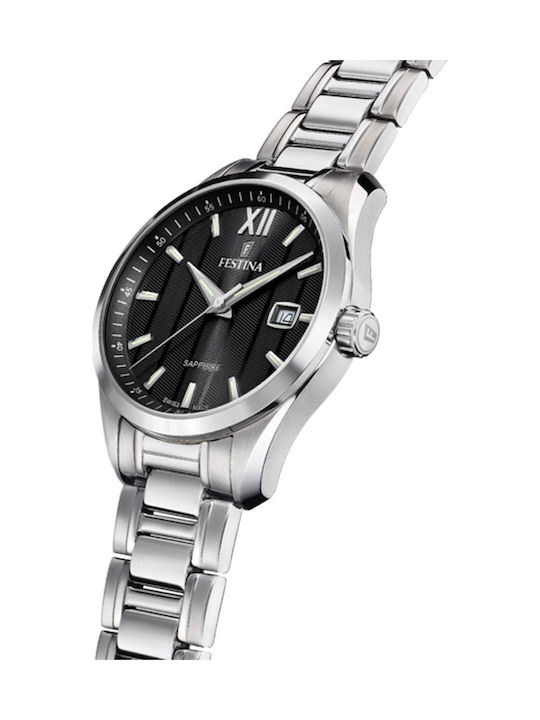 Festina Ceas Dama 37mm Baterie Cu Brățară Argintie Din Oțel Inoxidabil