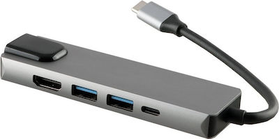 NSP N18 USB-C Docking Station with HDMI 4K PD Ethernet Gray