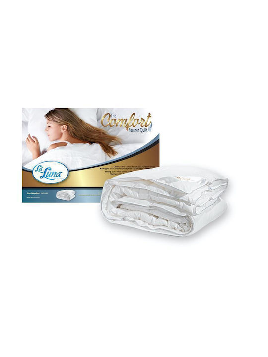 La Luna Πάπλωμα Μονό Πουπουλένιο 160x220εκ. Comfort Duvet Λευκό 9.5 togs
