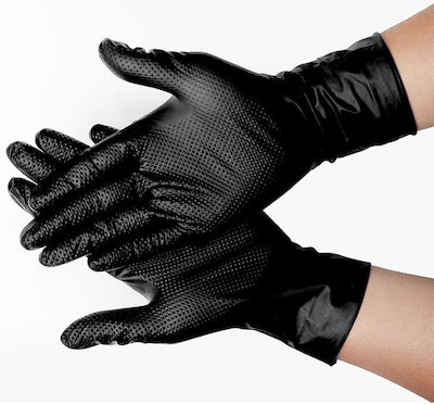 Veiras Waterproof Gloves for Work Black Nitrile 50pcs