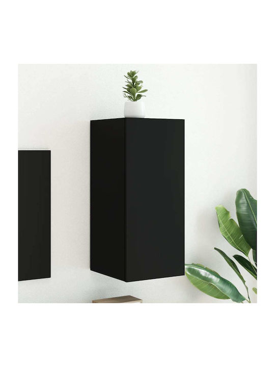 Cabinet Perete cu LED Negru 30.5x35x70cm