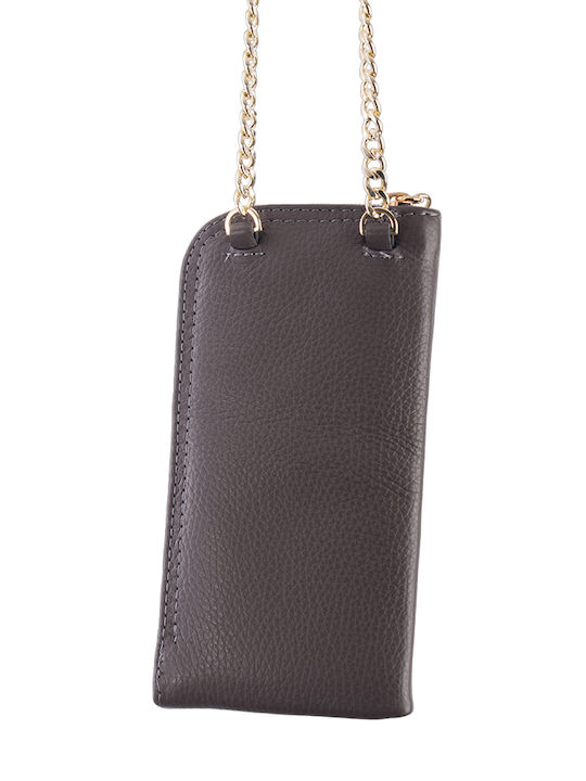 Elena Athanasiou Leather Women's Mobile Phone Bag Gray