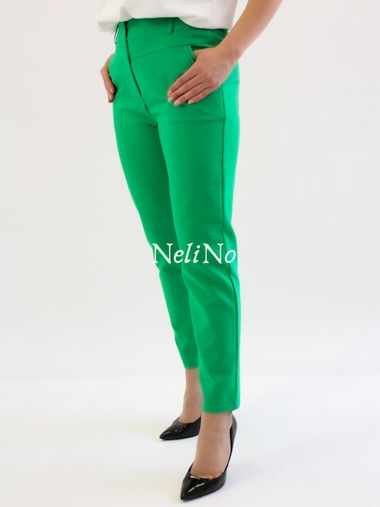 Brak Women's Fabric Trousers Savannah Green