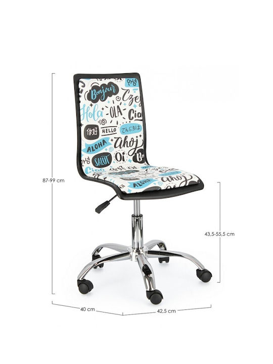 Kids Chair Desk Turquoise 42.5x40x87-99cm