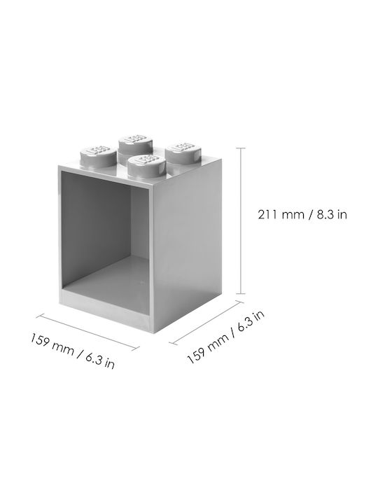 Raft Pentru Copii De Perete Gri 21.1x21.1x31.8cm