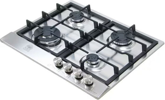 La Germania Plită pe Gaz Natural Autonom Inox 58x50εκ. Argintiu