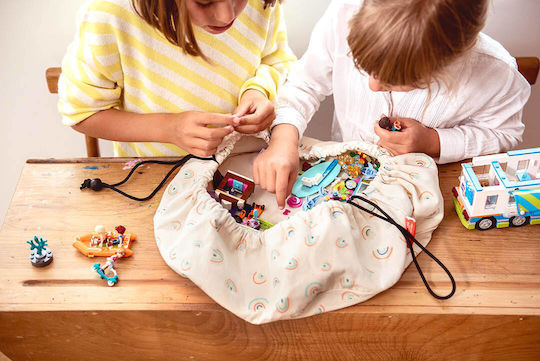 Play&go Παιδικό Στρώμα Παιχνιδιού από Ύφασμα Λευκό