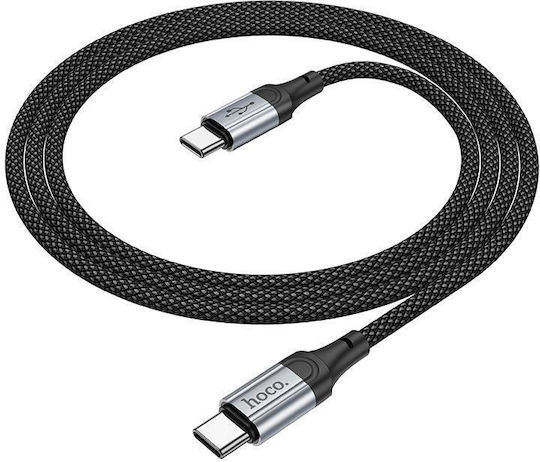 Hoco X102 Braided USB 2.0 Cable USB-C Male USB-C 60W Black 1m HC-X102TTBK