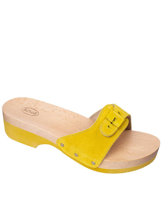 Scholl Anatomic Leather Women's Sandals Yellow