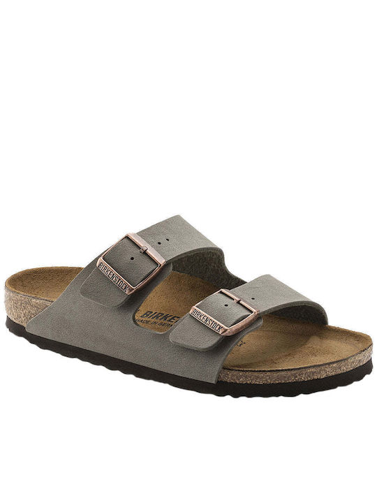 Birkenstock Arizona Γυναικεία Σανδάλια σε Γκρι Χρώμα Regular Fit BK/10