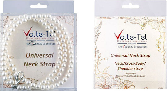 Volte-Tel Chain Neck Strap for Mobile Phones Silver