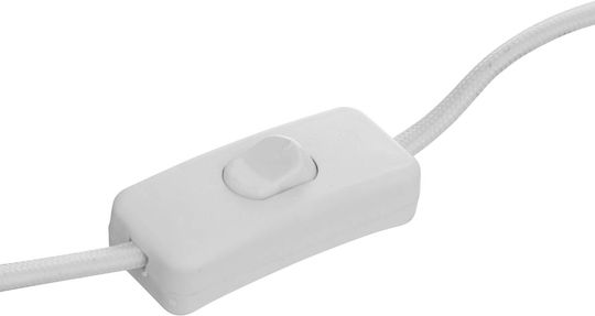 A-s Metall Tischlampe für Fassung E27 mit Weiß Schirm und Gold Basis