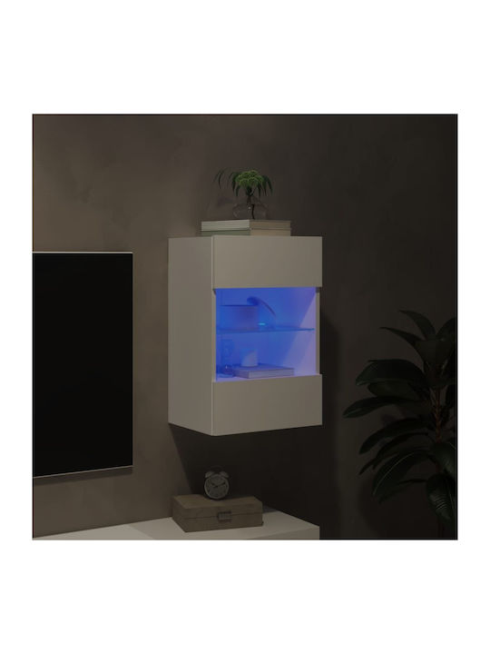 Ράφι Τοίχου με LED Λευκό 40x30x60.5εκ.