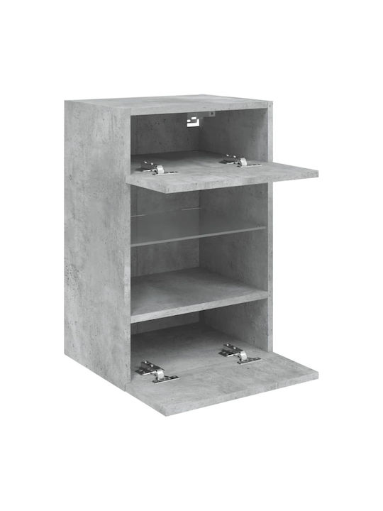 Shelf Wall with LED Grey 40x30x60.5cm