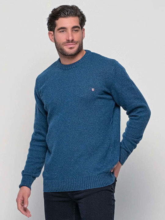 NYT Men's Long Sleeve Sweater Petrol Blue