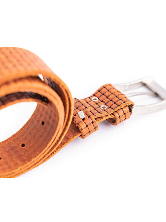 Herren Gürtel Leder Tabac Braun