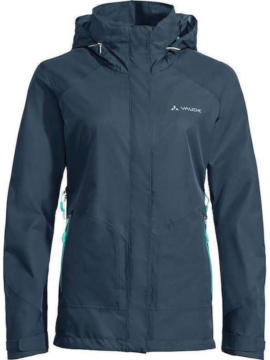 Vaude 4227-303 Γυναικείο Μπουφάν Soft Shell για Σκι & Snowboard Μπλε