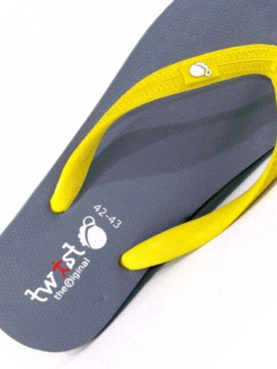 Flip Flop Men's Flip Flops Grey-Yellow