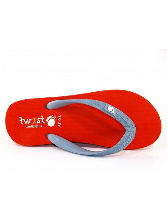 Twist Men's Flip Flops M.Red-Grey