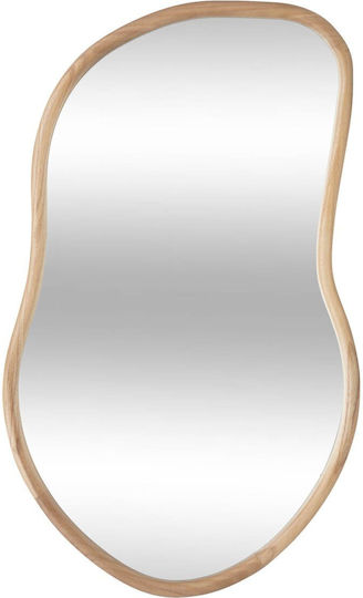195229 Asymmetric Beige Wall Mirror 75x45cm