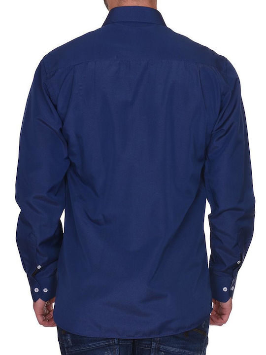 Truzi Men's Shirt Long Sleeve Blue